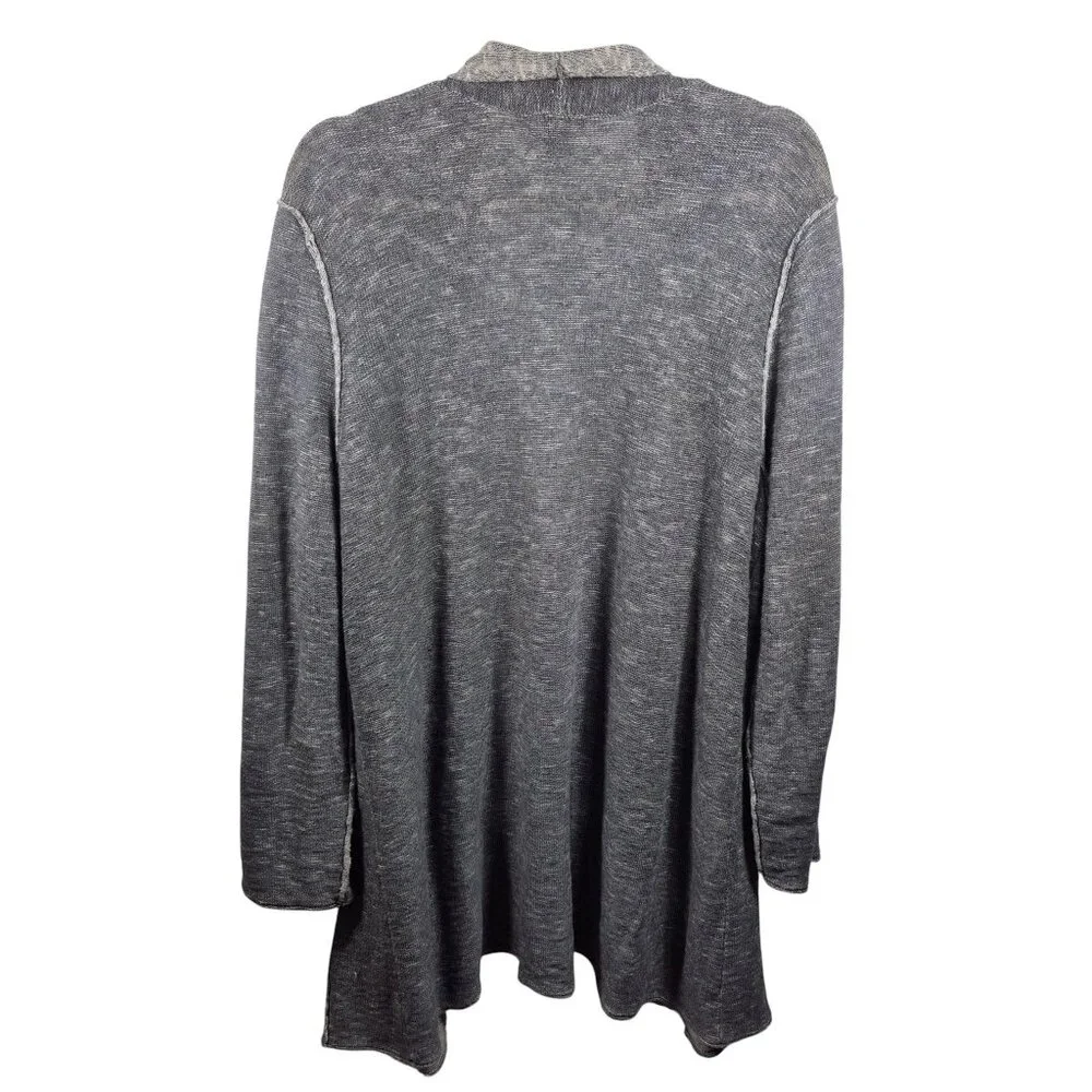 Eileen Fisher Linen Sweater Women XLarge Open Front Cardigan Sustainable Capsule - Picture 2 of 7
